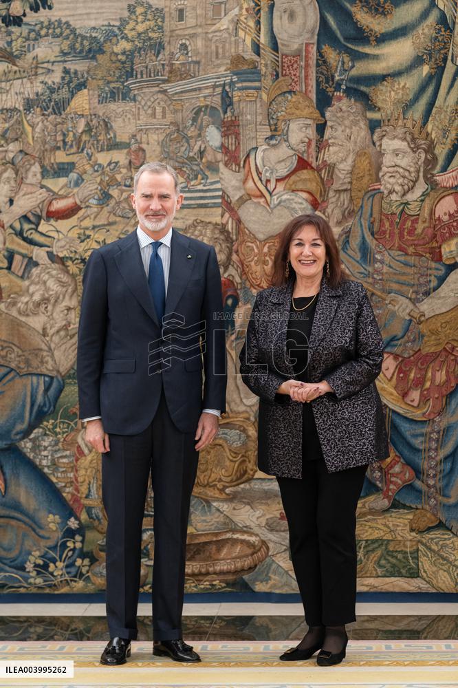 King Felipe receives in audience the European Commissioner - Madrid