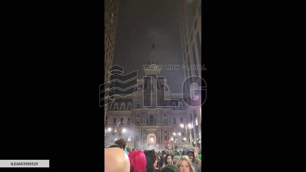 US: Eagles Fans Flock To Streets After Super Bowl LIX Win 5