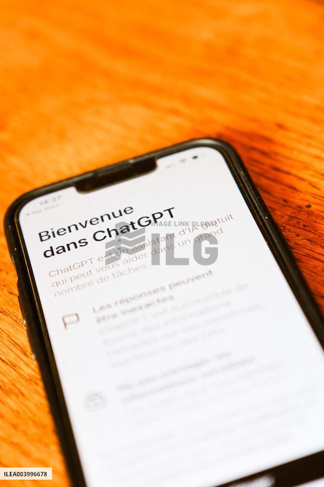 Illustration of  AI app and Logo - France