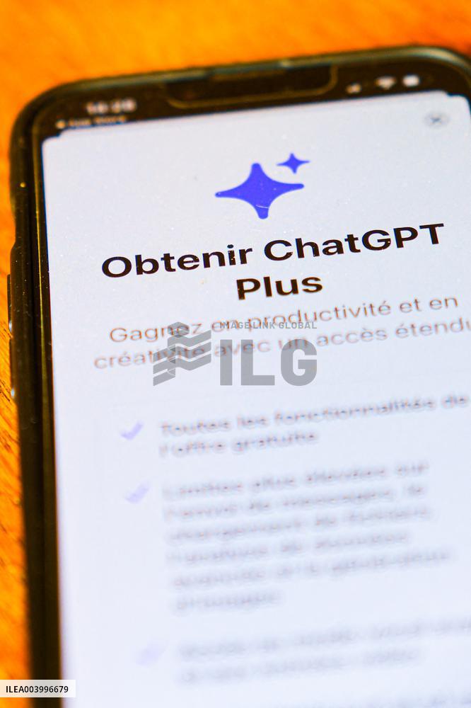 Illustration of  AI app and Logo - France