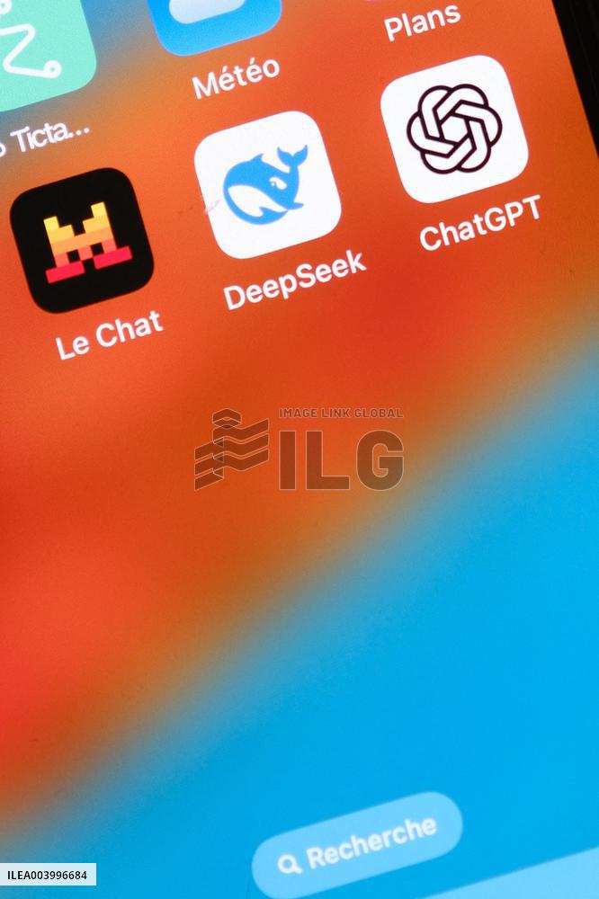 Illustration of  AI app and Logo - France