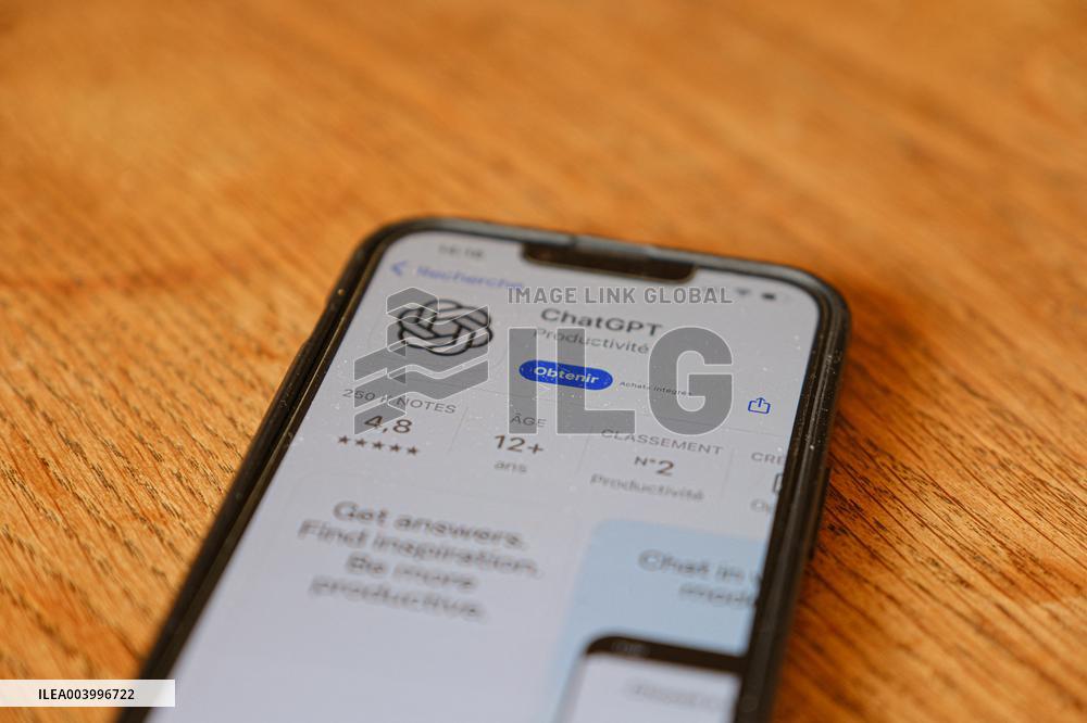 Illustration of  AI app and Logo - France