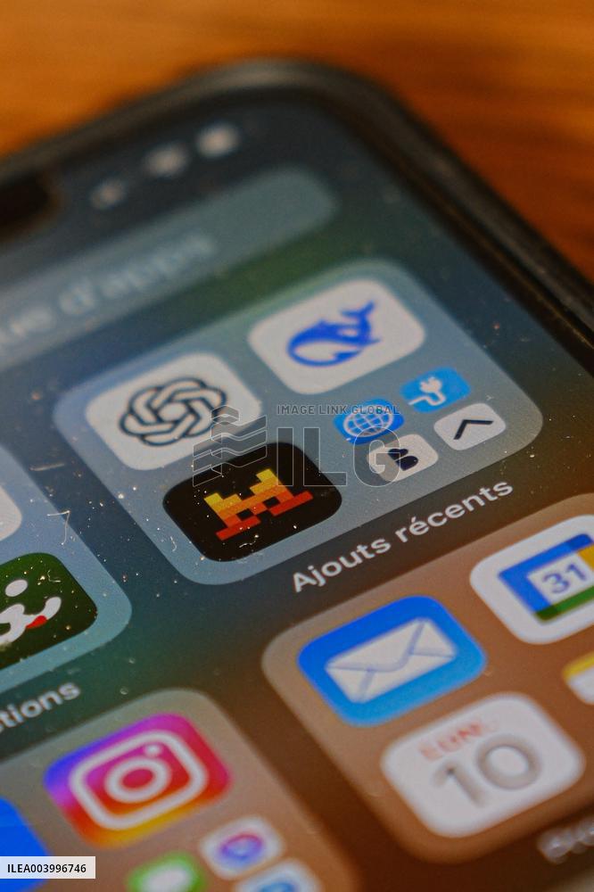 Illustration of  AI app and Logo - France