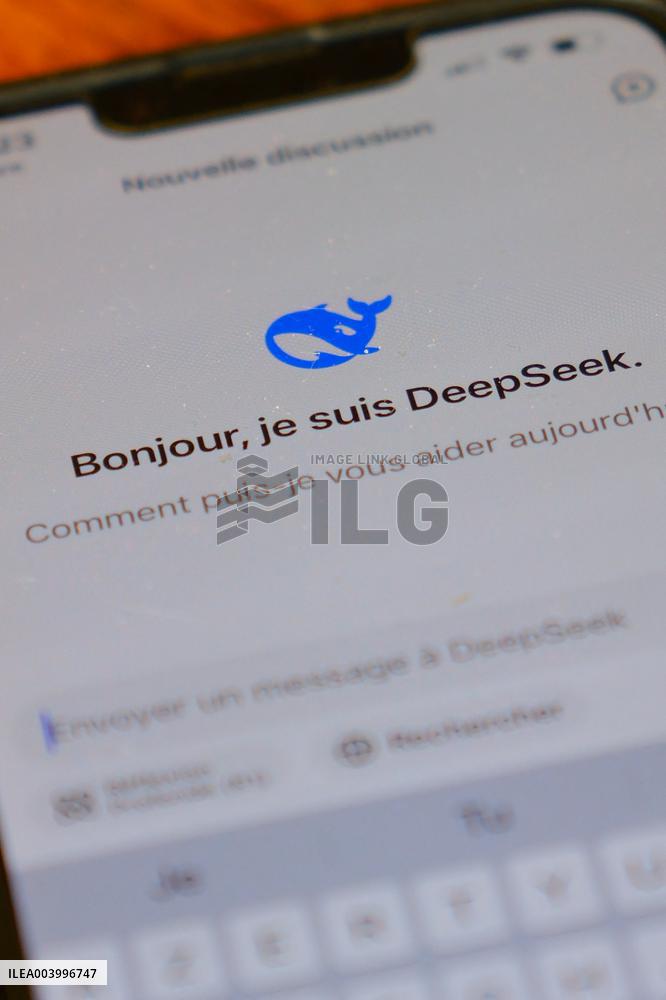 Illustration of  AI app and Logo - France