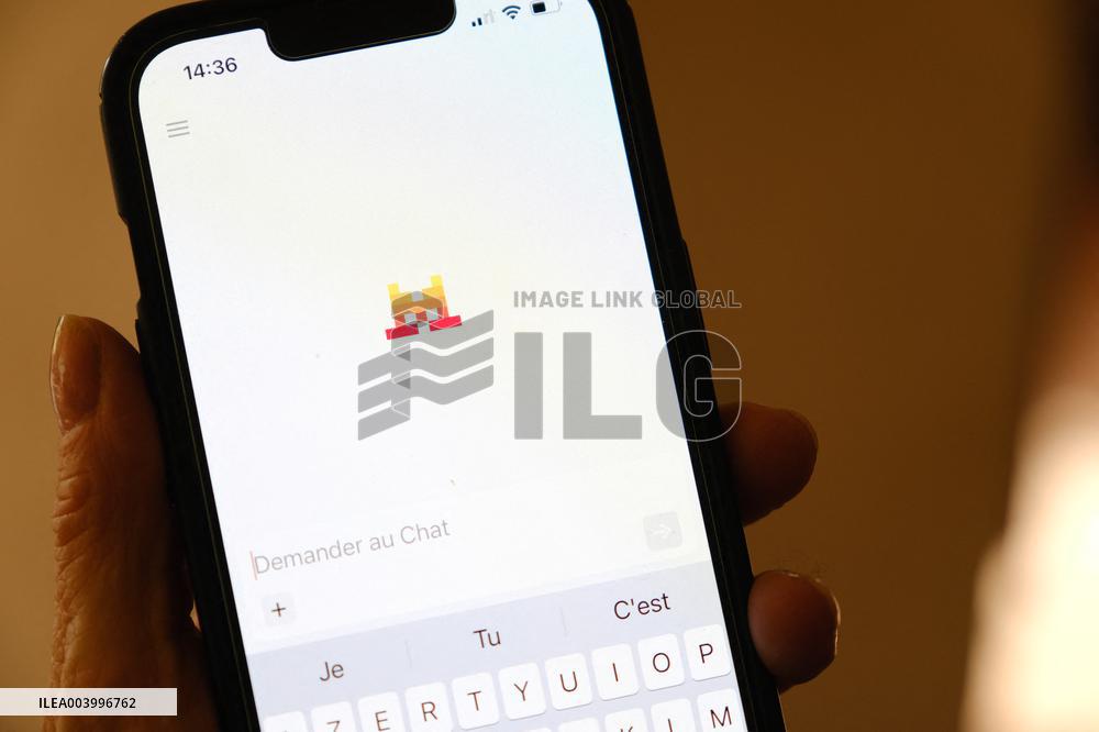 Illustration of  AI app and Logo - France