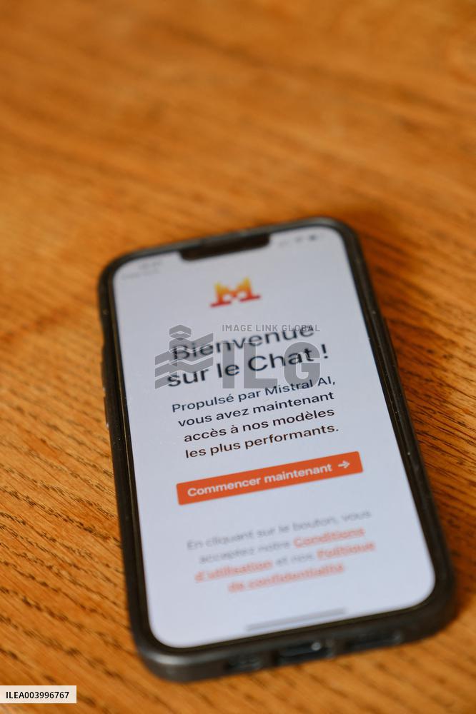 Illustration of  AI app and Logo - France