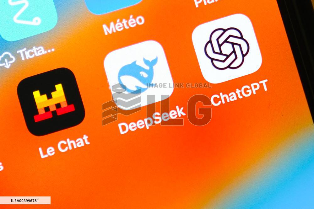 Illustration of  AI app and Logo - France