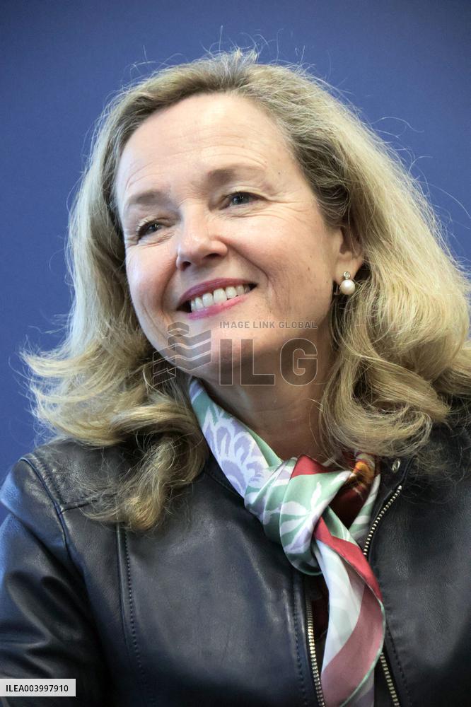 News conference of EIB President Nadia Calvino in Kyiv