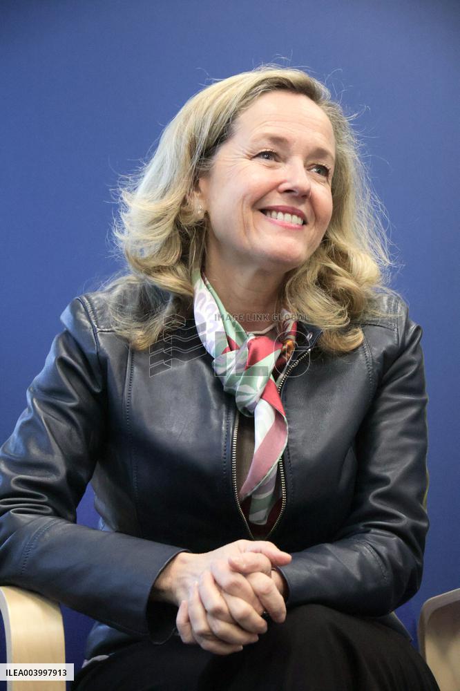 News conference of EIB President Nadia Calvino in Kyiv