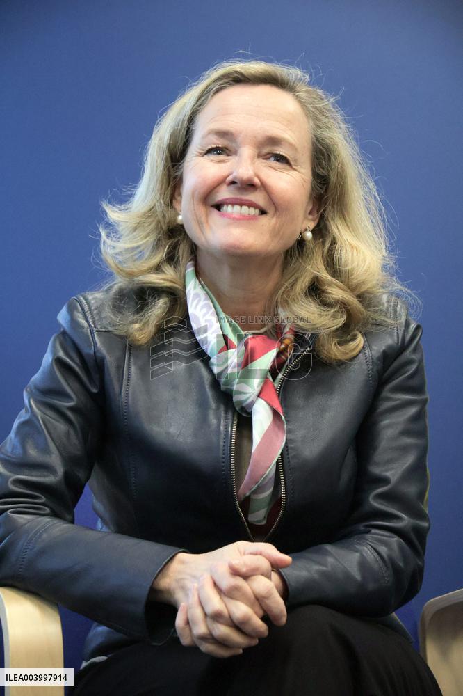 News conference of EIB President Nadia Calvino in Kyiv