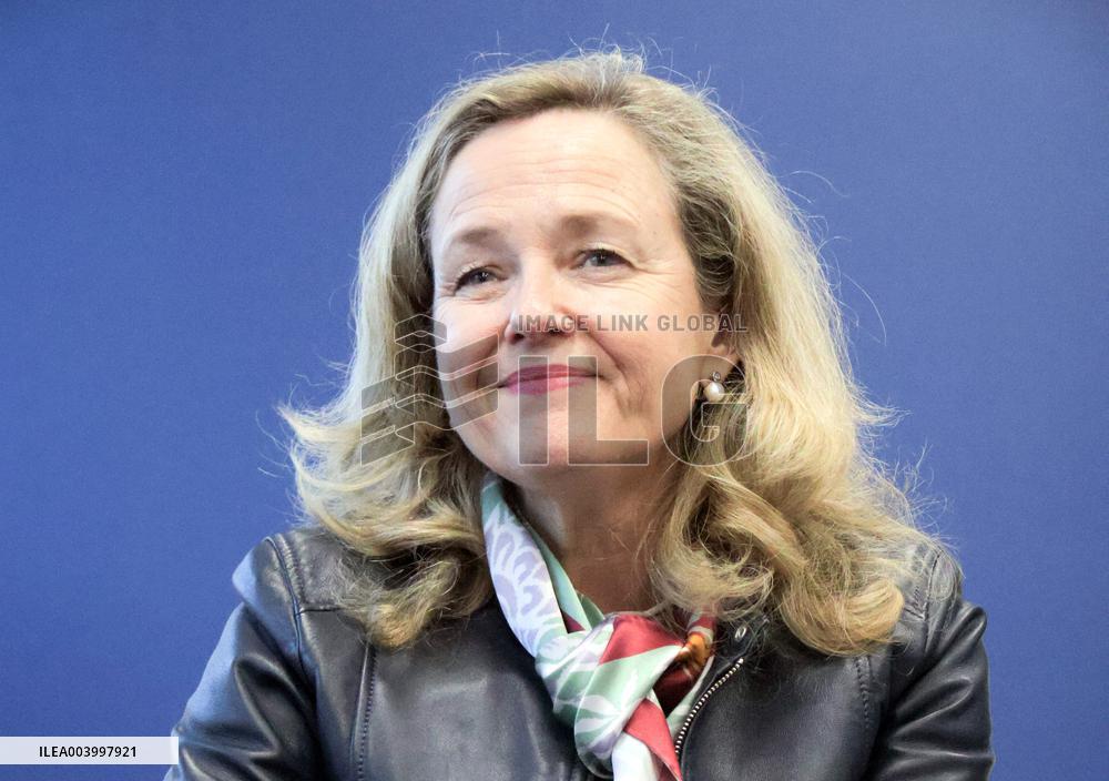 News conference of EIB President Nadia Calvino in Kyiv