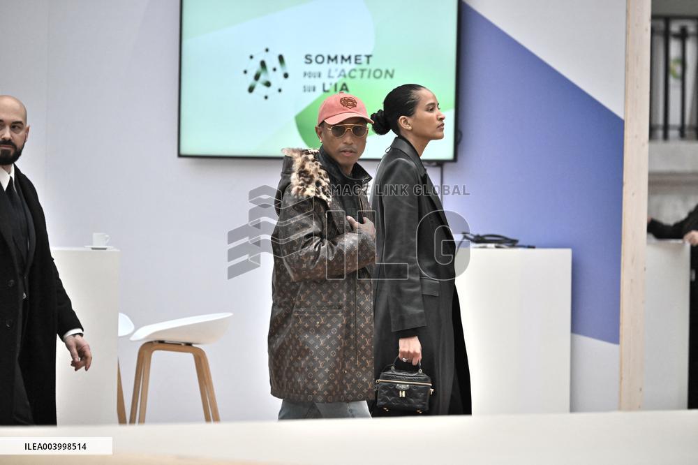 Pharrell Williams At Artificial Intelligence AI Action Summit - Paris