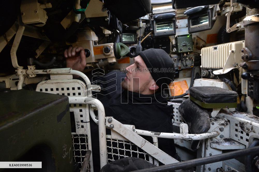1st Tank Battalion of Ukraines 5th Heavy Mechanized Brigade in Donetsk region