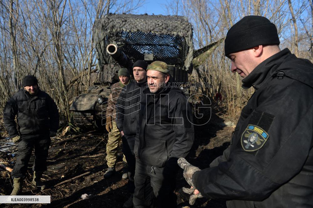 1st Tank Battalion of Ukraines 5th Heavy Mechanized Brigade in Donetsk region
