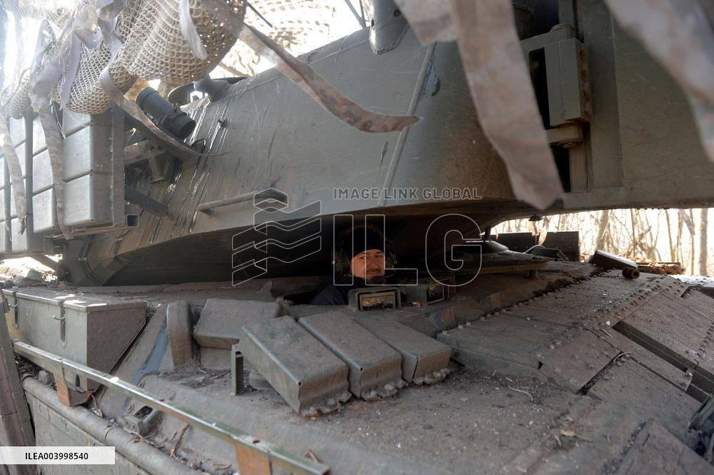1st Tank Battalion of Ukraines 5th Heavy Mechanized Brigade in Donetsk region