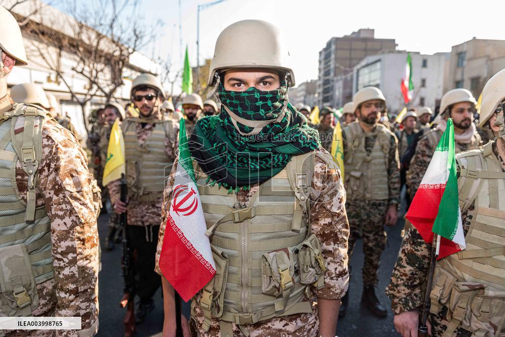 Iran Parade Basij and IRGC - Tehran