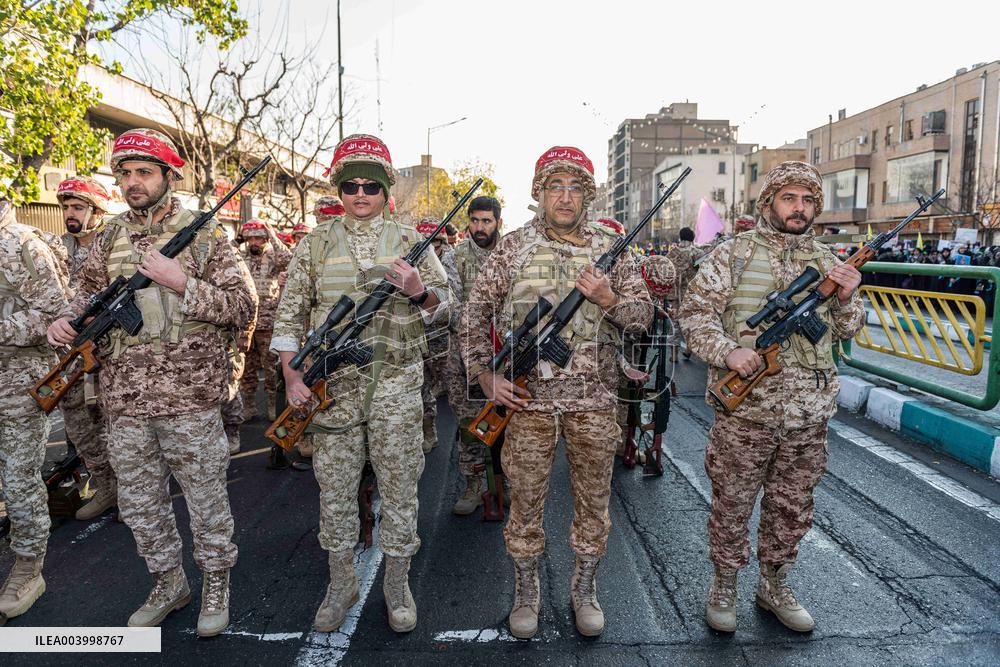 Iran Parade Basij and IRGC - Tehran