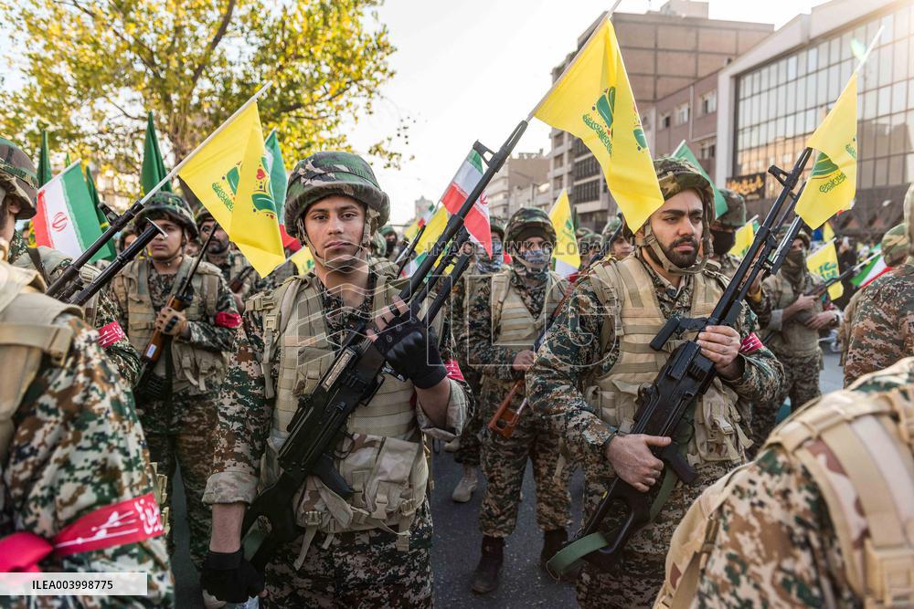 Iran Parade Basij and IRGC - Tehran