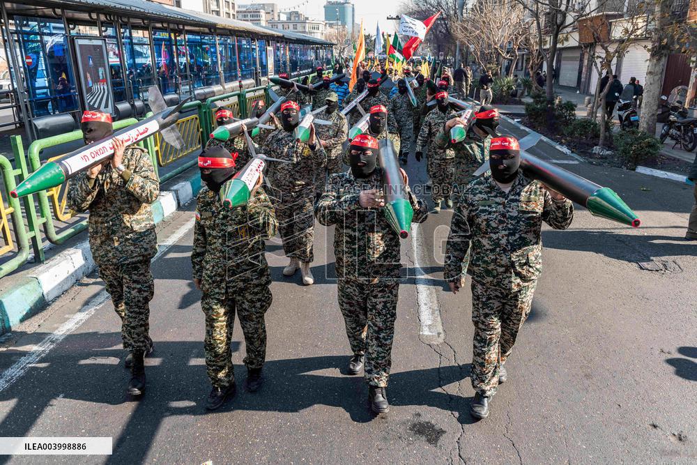 Iran Parade Basij and IRGC - Tehran