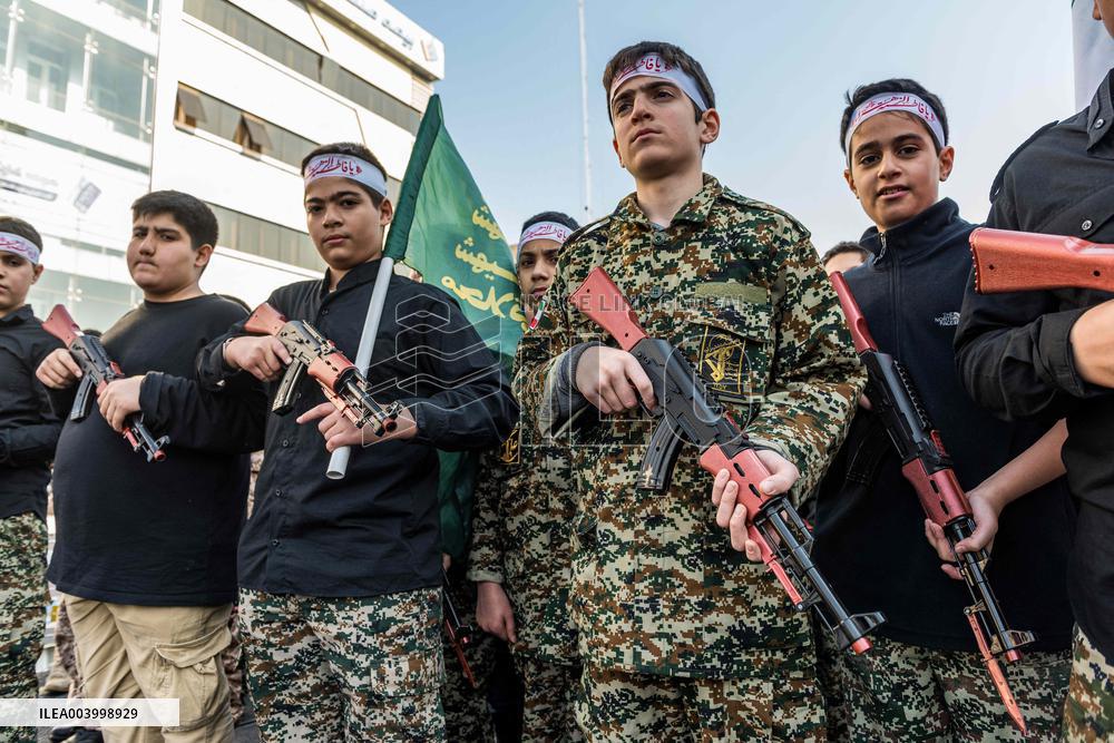 Iran Parade Basij and IRGC - Tehran