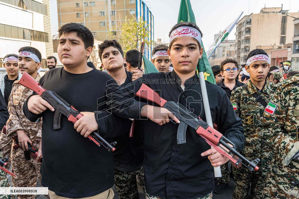 Iran Parade Basij and IRGC - Tehran