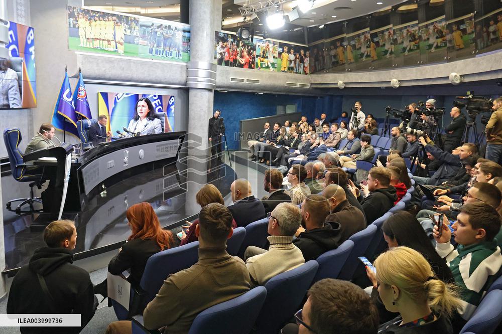 Press conference of Ukrainian Association of Football President Andriy Shevchenko in Kyiv