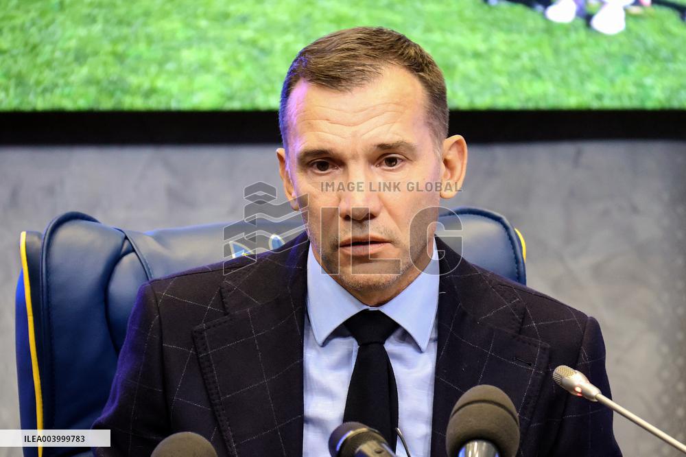 Press conference of Ukrainian Association of Football President Andriy Shevchenko in Kyiv