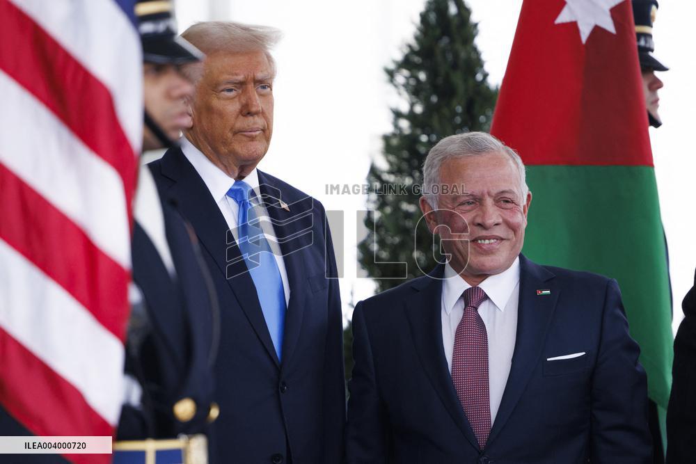 US President Donald Trump Hosts King of Jordan Abdullah II at the White House