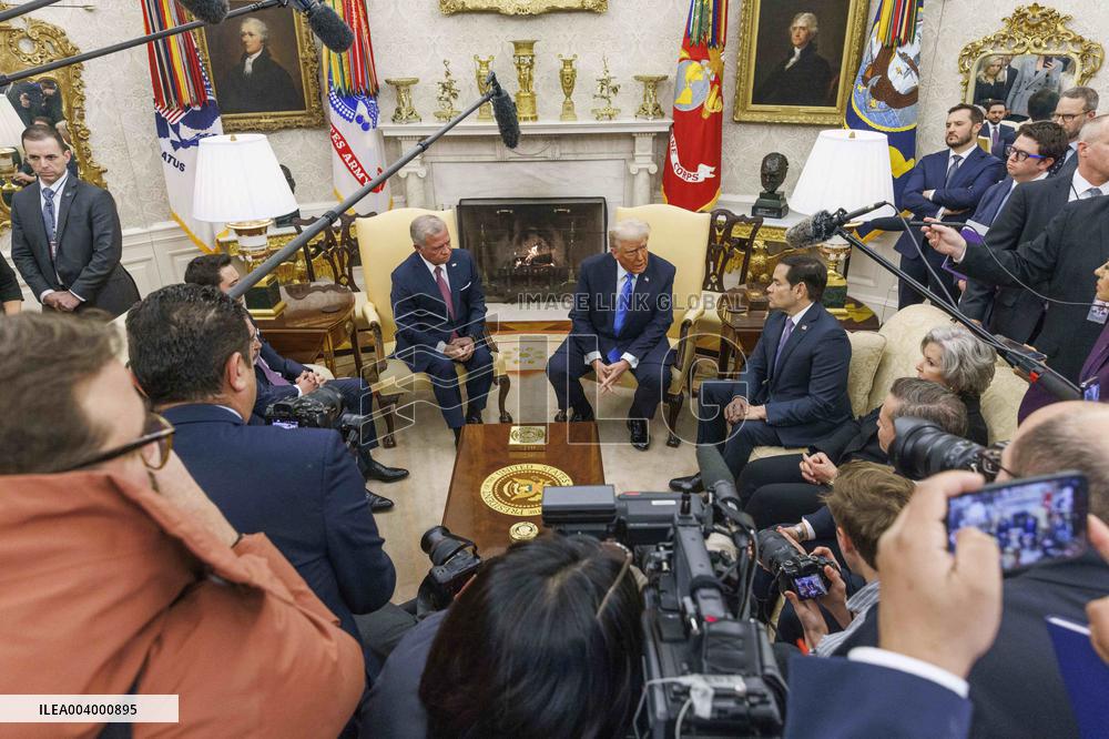 US President Donald Trump Hosts King of Jordan Abdullah II at the White House