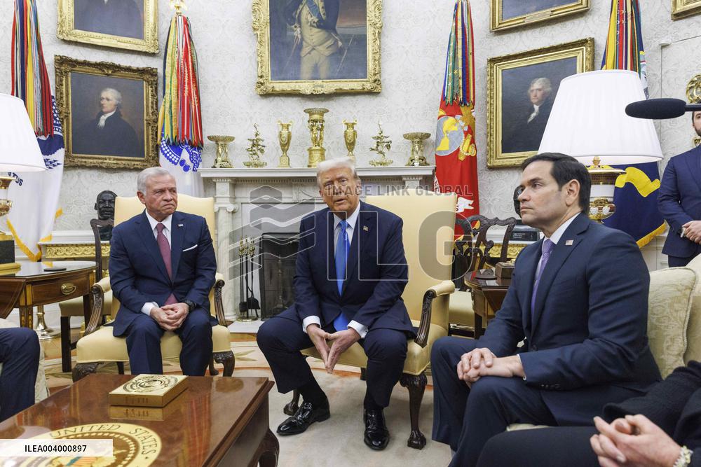 US President Donald Trump Hosts King of Jordan Abdullah II at the White House