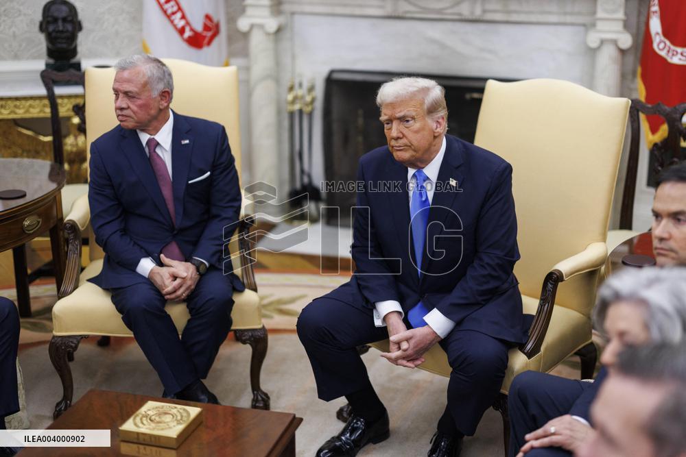 US President Donald Trump Hosts King of Jordan Abdullah II at the White House