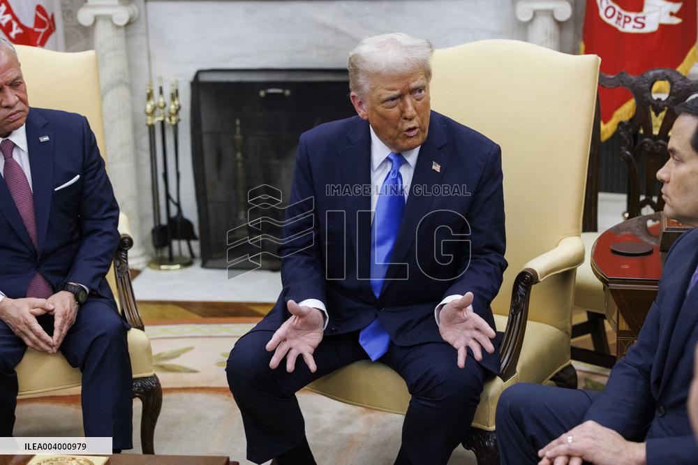 US President Donald Trump Hosts King of Jordan Abdullah II at the White House