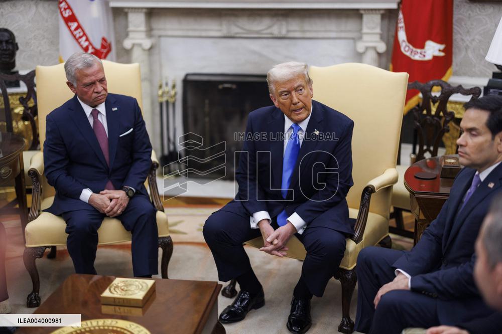 US President Donald Trump Hosts King of Jordan Abdullah II at the White House