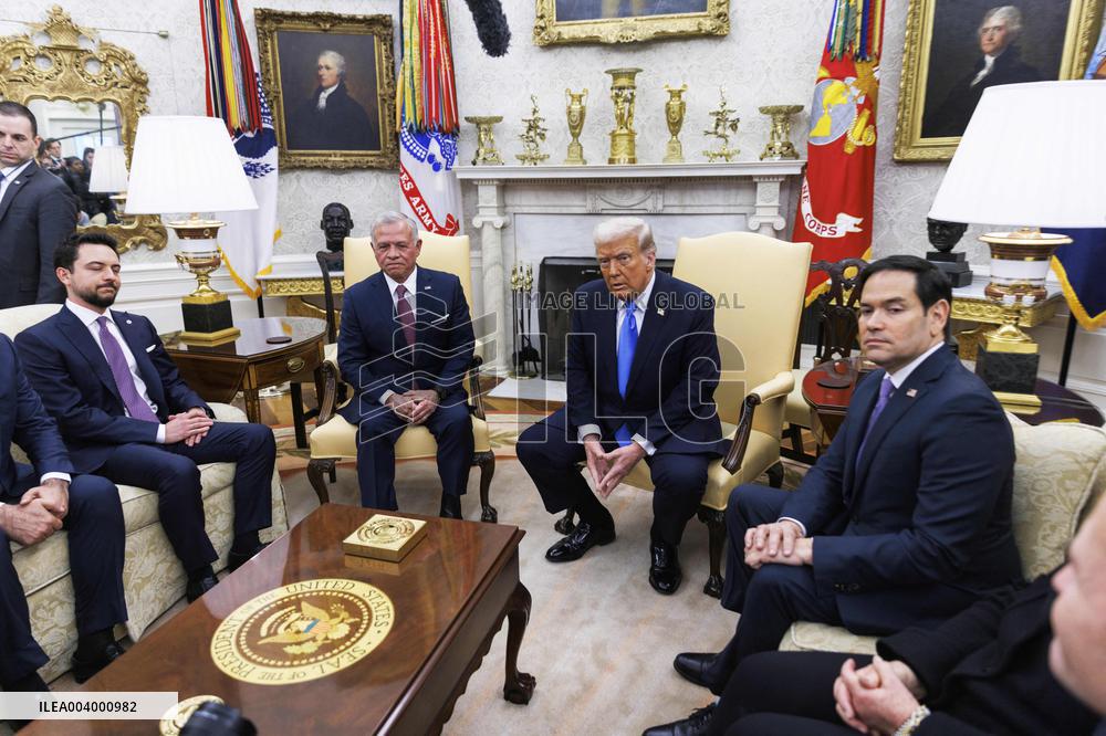 US President Donald Trump Hosts King of Jordan Abdullah II at the White House