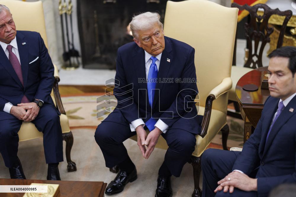 US President Donald Trump Hosts King of Jordan Abdullah II at the White House