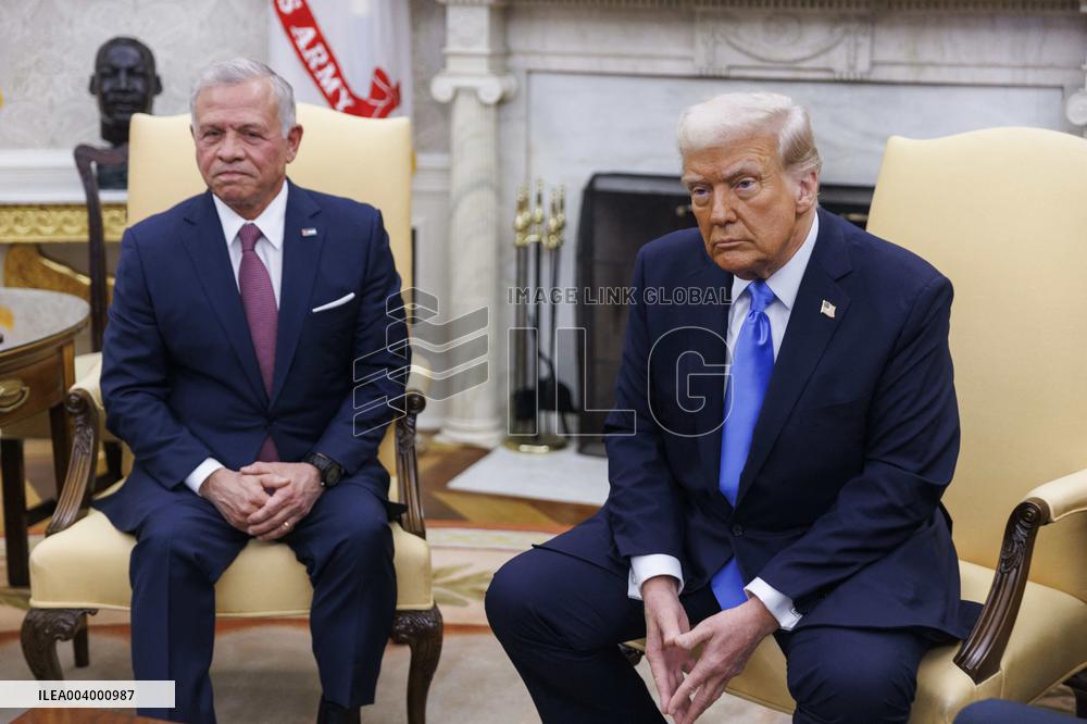 US President Donald Trump Hosts King of Jordan Abdullah II at the White House