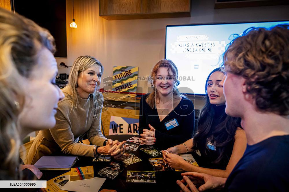 Queen Maxima at the MIND Us event Clicks and Issues: Young and Online - Amsterdam