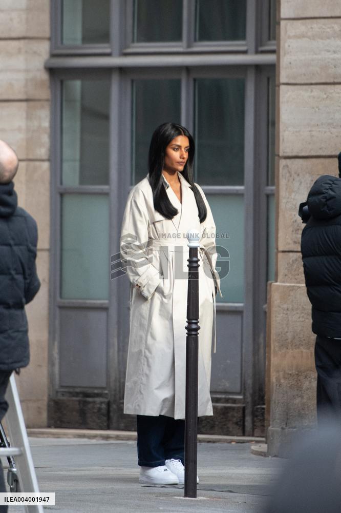 Carlos Sainz Jr. And Simone Ashley At L'Oreal Filming - Paris