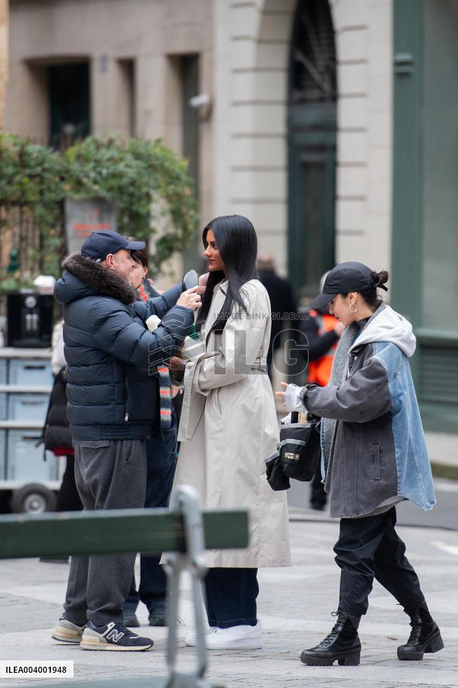 Carlos Sainz Jr. And Simone Ashley At L'Oreal Filming - Paris