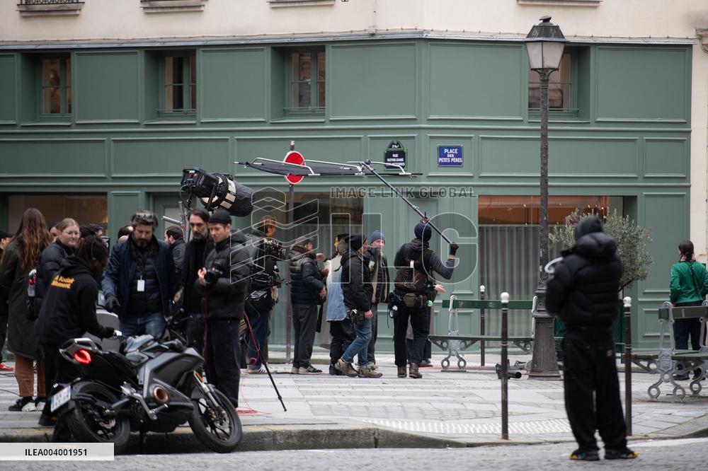 Carlos Sainz Jr. And Simone Ashley At L'Oreal Filming - Paris