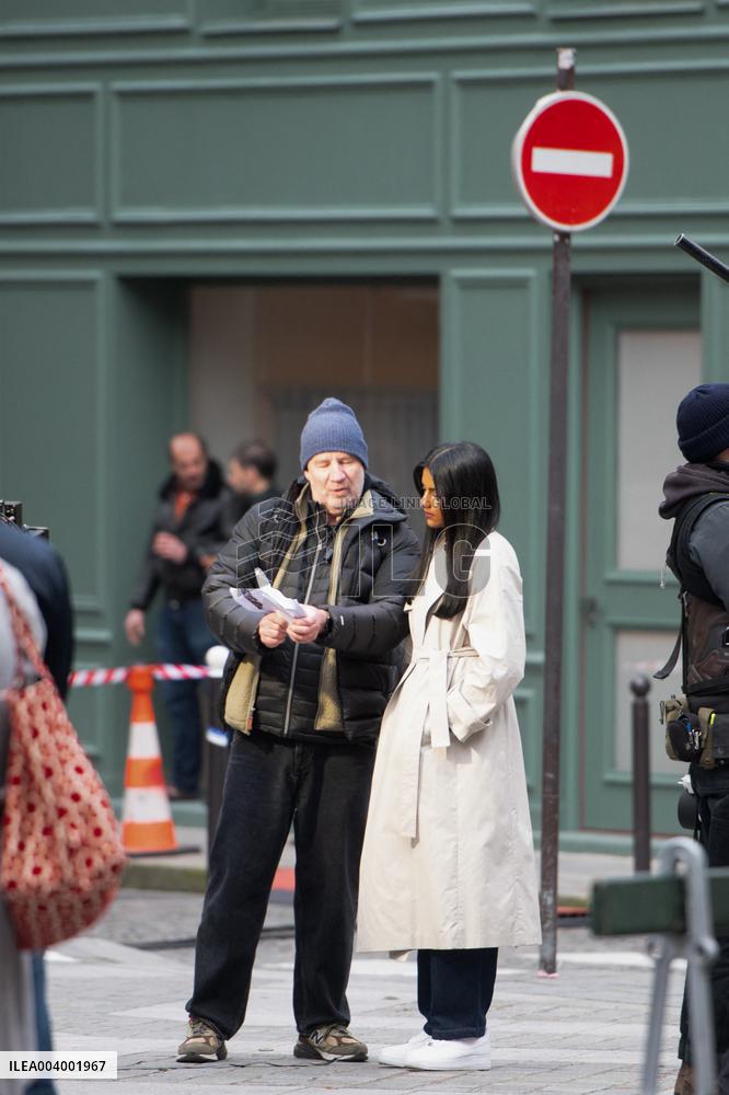 Carlos Sainz Jr. And Simone Ashley At L'Oreal Filming - Paris