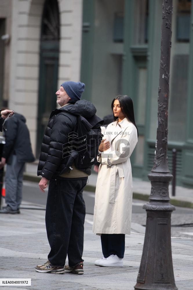 Carlos Sainz Jr. And Simone Ashley At L'Oreal Filming - Paris
