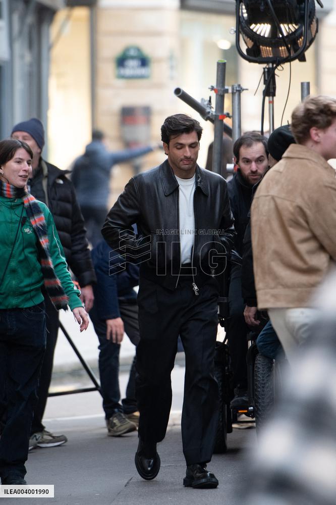 Carlos Sainz Jr. And Simone Ashley At L'Oreal Filming - Paris