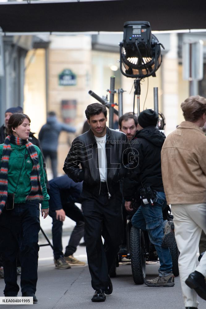 Carlos Sainz Jr. And Simone Ashley At L'Oreal Filming - Paris