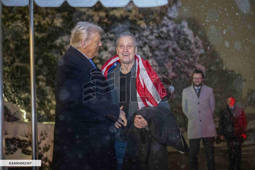 President Trump Welcomes Released Russian Prisoner Mark Fogel