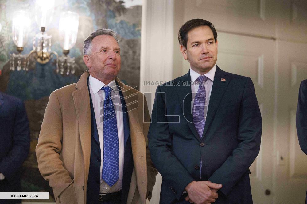 President Trump Welcomes Released Russian Prisoner Mark Fogel at White House