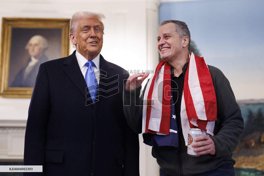 President Trump Welcomes Released Russian Prisoner Mark Fogel at White House