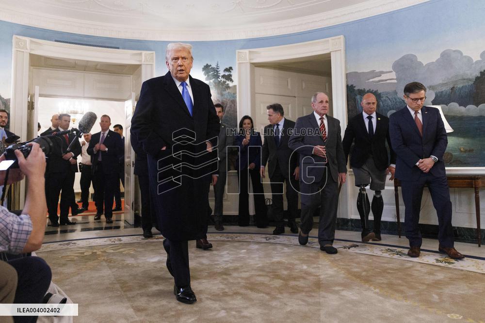 President Trump Welcomes Released Russian Prisoner Mark Fogel at White House