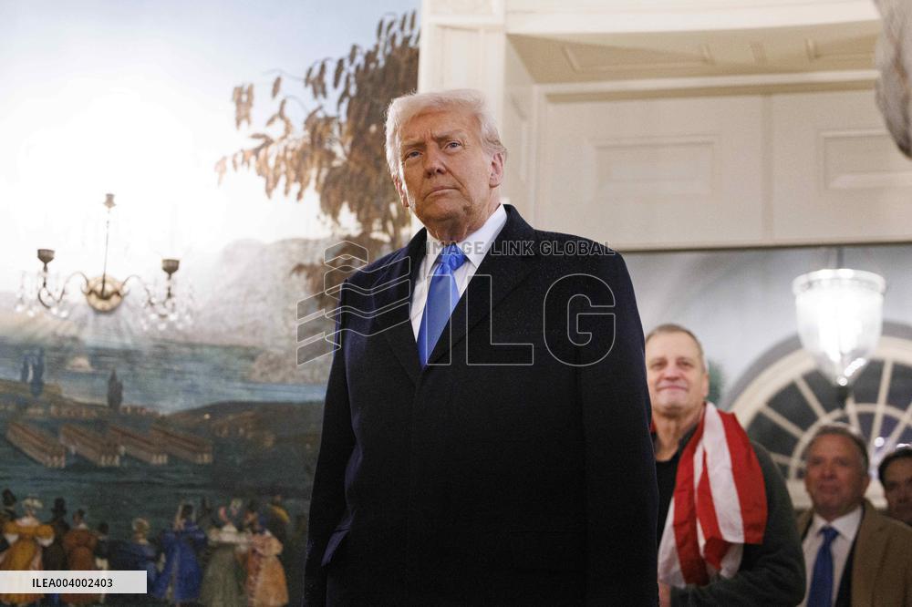 President Trump Welcomes Released Russian Prisoner Mark Fogel at White House