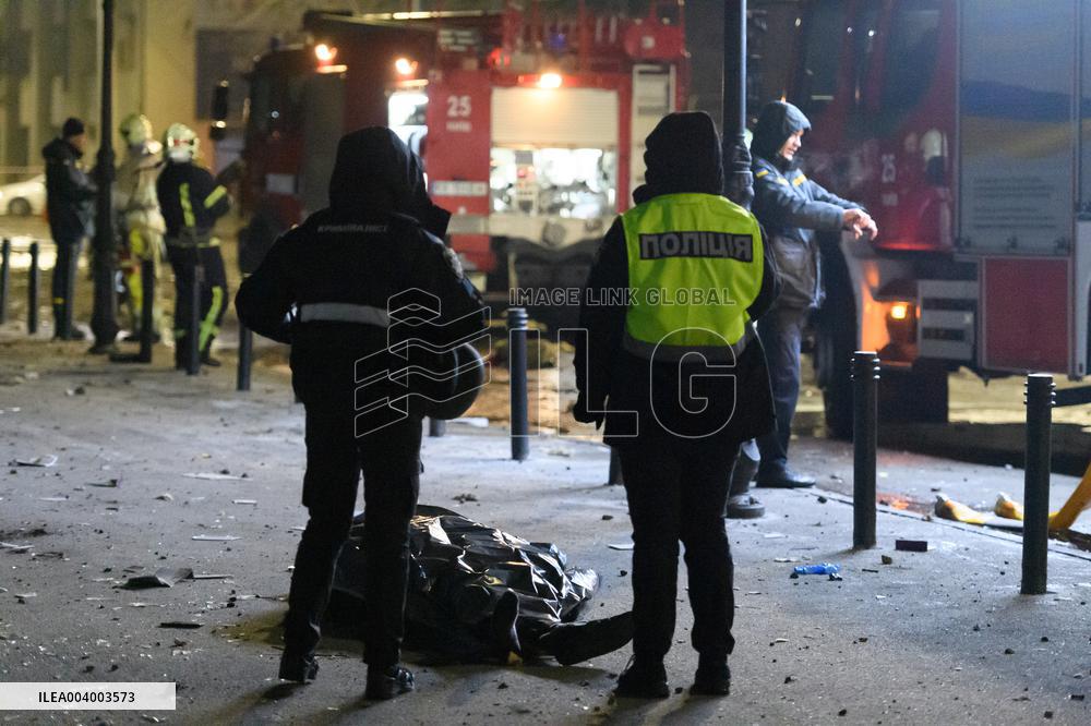 Kyiv under Russian ballistic missile attack